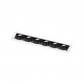 DK2531-WB Встраиваемый светильник SPACE со светодиодом под шпатлевку L126mm 220V 10W 38° 4000К IP20 белый/черный алюминий в Режи - rezh.ok-mebel.com | фото 6