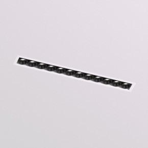 DK2532-WB Встраиваемый светильник SPACE со светодиодом под шпатлевку L240mm 220V 20W 38° 4000К IP20 белый/черный алюминий в Режи - rezh.ok-mebel.com | фото