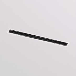 DK2532-WB Встраиваемый светильник SPACE со светодиодом под шпатлевку L240mm 220V 20W 38° 4000К IP20 белый/черный алюминий в Режи - rezh.ok-mebel.com | фото 2