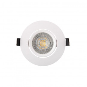 DK3020-WH Встраиваемый светильник, IP 20, 10 Вт, GU5.3, LED, белый, пластик в Режи - rezh.ok-mebel.com | фото 1