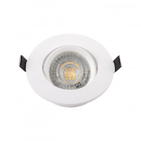 DK3020-WH Встраиваемый светильник, IP 20, 10 Вт, GU5.3, LED, белый, пластик в Режи - rezh.ok-mebel.com | фото 2