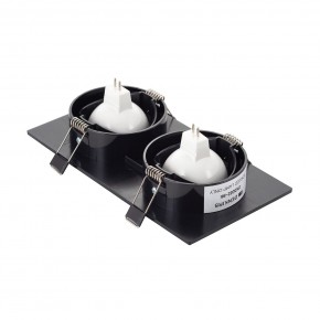 DK3022-BK Встраиваемый светильник, IP 20, 10 Вт, GU5.3, LED, черный, пластик в Режи - rezh.ok-mebel.com | фото 3