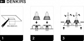 DK3022-WH Встраиваемый светильник, IP 20, 10 Вт, GU5.3, LED, белый, пластик в Режи - rezh.ok-mebel.com | фото 6