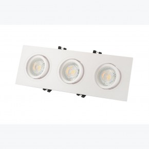 DK3023-WH Встраиваемый светильник, IP 20, 10 Вт, GU5.3, LED, белый, пластик в Режи - rezh.ok-mebel.com | фото 3