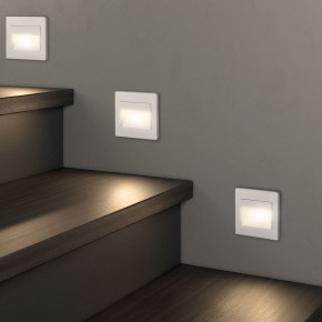 DK3050-WH Светильник встраиваемый в стену, IP 20, LED 3000, 1 Вт, белый, пластик в Режи - rezh.ok-mebel.com | фото 6