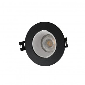 DK3061-BK+WH Встраиваемый светильник, IP 20, 10 Вт, GU5.3, LED, черный/белый, пластик в Режи - rezh.ok-mebel.com | фото