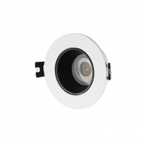 DK3061-WH+BK Встраиваемый светильник, IP 20, 10 Вт, GU5.3, LED, белый/черный, пластик в Режи - rezh.ok-mebel.com | фото