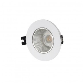DK3061-WH+CH Встраиваемый светильник, IP 20, 10 Вт, GU5.3, LED, белый/хром, пластик в Режи - rezh.ok-mebel.com | фото