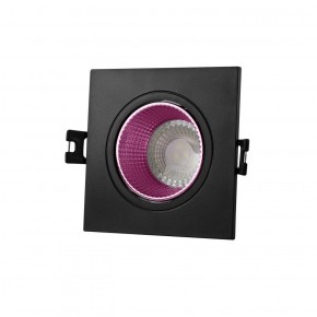 DK3071-BK+PI Встраиваемый светильник, IP 20, 10 Вт, GU5.3, LED, черный/розовый, пластик в Режи - rezh.ok-mebel.com | фото 1