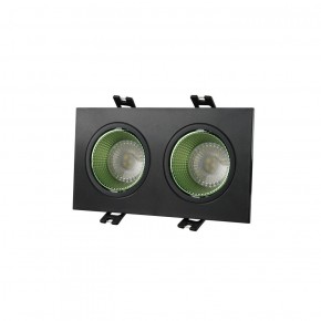 DK3072-BK+GR Встраиваемый светильник, IP 20, 10 Вт, GU5.3, LED, черный/зеленый, пластик в Режи - rezh.ok-mebel.com | фото