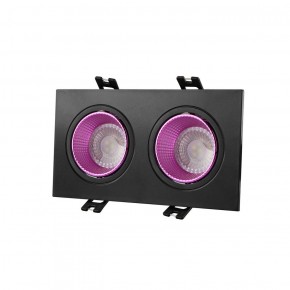 DK3072-BK+PI Встраиваемый светильник, IP 20, 10 Вт, GU5.3, LED, черный/розовый, пластик в Режи - rezh.ok-mebel.com | фото