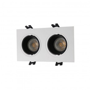DK3072-WH+BK Встраиваемый светильник, IP 20, 10 Вт, GU5.3, LED, белый/черный, пластик в Режи - rezh.ok-mebel.com | фото