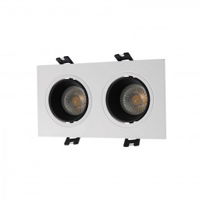 DK3072-WH+BK Встраиваемый светильник, IP 20, 10 Вт, GU5.3, LED, белый/черный, пластик в Режи - rezh.ok-mebel.com | фото