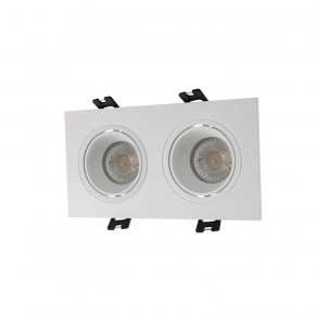 DK3072-WH Встраиваемый светильник, IP 20, 10 Вт, GU5.3, LED, белый/белый, пластик в Режи - rezh.ok-mebel.com | фото
