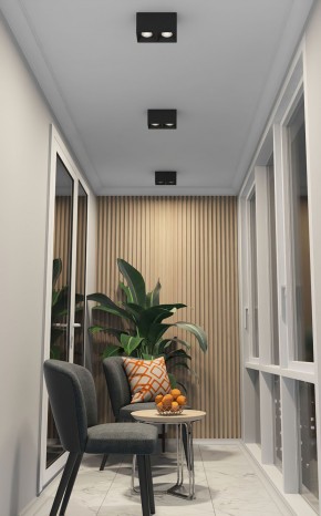 DK3085-BK+CH Светильник накладной IP 20, 10 Вт, GU5.3, LED, черный/хром, пластик в Режи - rezh.ok-mebel.com | фото 2