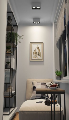 DK3085-WB+WH Светильник накладной IP 20, 10 Вт, GU5.3, LED, бело-черный/белый, пластик в Режи - rezh.ok-mebel.com | фото 2