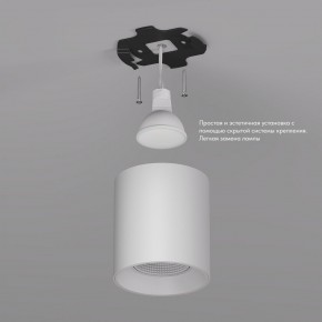 DK3090-WH Светильник накладной IP 20, 10 Вт, GU5.3, LED, белый/белый, пластик в Режи - rezh.ok-mebel.com | фото 2