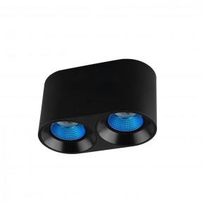 DK3096-BK+CY Светильник накладной IP 20, 10 Вт, GU5.3, LED, черный/голубой, пластик в Режи - rezh.ok-mebel.com | фото