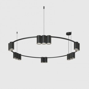 DK4067-BK Подвесной светильник ORBIT, IP20, 15xGU10 LED до 15 Вт, черный матовый, алюминий в Режи - rezh.ok-mebel.com | фото