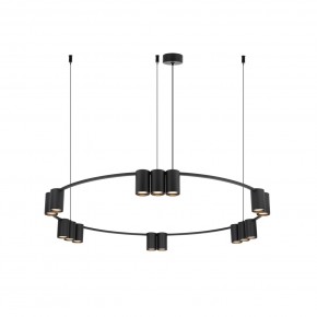 DK4067-BK Подвесной светильник ORBIT, IP20, 15xGU10 LED до 15 Вт, черный матовый, алюминий в Режи - rezh.ok-mebel.com | фото 3
