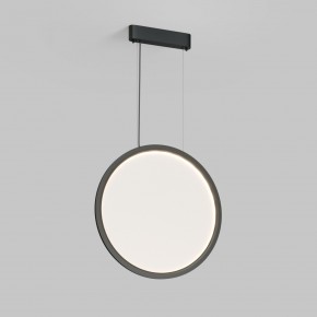 DK6606-BK Подвесной вертикальный светильник Veil со светодиодом H1700 d600 220V 48W 3000-6000K IP20 черный алюминий в Режи - rezh.ok-mebel.com | фото