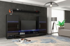 ДОМИНО Гостинная (черный/черный глянец) в Режи - rezh.ok-mebel.com | фото
