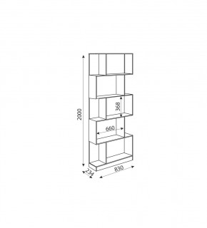 Дуглас (подростковая) М05 Стеллаж в Режи - rezh.ok-mebel.com | фото 2