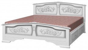 ЕЛЕНА Кровать из массива 1400 с 2-мя ящиками  в Режи - rezh.ok-mebel.com | фото 1