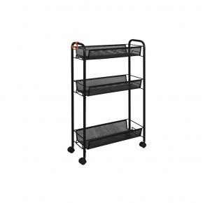 Э 321 Ч Этажерка "Ладья 1К" Черный в Режи - rezh.ok-mebel.com | фото 2