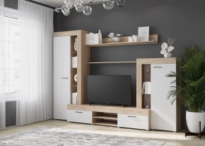 Гостиная Дельта (Сонома/Белый) в Режи - rezh.ok-mebel.com | фото 3