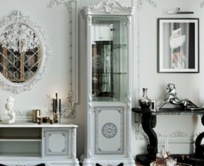 Гостиная Грация (комплект) белый/серебро в Режи - rezh.ok-mebel.com | фото 3