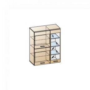 Гостиная Камелия Композиция 6 (Гикори Джексон темный) в Режи - rezh.ok-mebel.com | фото 2