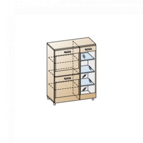 Гостиная Камелия Композиция 6 (Гикори Джексон темный) в Режи - rezh.ok-mebel.com | фото 7
