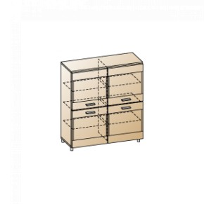Гостиная Камелия Композиция 8 (Гикори Джексон темный) в Режи - rezh.ok-mebel.com | фото 10