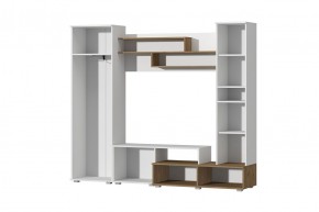 Гостиная Юна (Белый текстурный/Дуб крафт золотой) в Режи - rezh.ok-mebel.com | фото 2