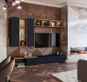 ХЛОЯ Гостиная (Дуб Вотан/Обсидиан) модульная в Режи - rezh.ok-mebel.com | фото 11
