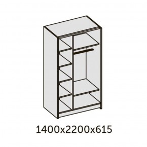 ИННЭС-5 Шкаф-купе 2-х дв. 1400 (2дв. Ф1 - бодега белая) в Режи - rezh.ok-mebel.com | фото 2