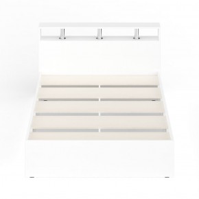 Камелия Кровать 1400, цвет белый, ШхГхВ 143,5х217х78,2 см., сп.м. 1400х2000 мм., без матраса, основание есть в Режи - rezh.ok-mebel.com | фото 5
