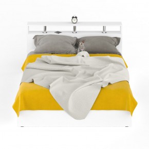 Камелия Кровать 1600, цвет белый, ШхГхВ 163,5х217х78,2 см., сп.м. 1600х2000 мм., без матраса, основание есть в Режи - rezh.ok-mebel.com | фото