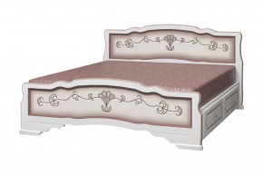 КАРИНА-6 Кровать из массива  (Дуб молочный) с 2-мя ящиками в Режи - rezh.ok-mebel.com | фото 2