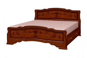 КАРИНА-6 Кровать из массива  (Орех) с 2-мя ящиками в Режи - rezh.ok-mebel.com | фото 2