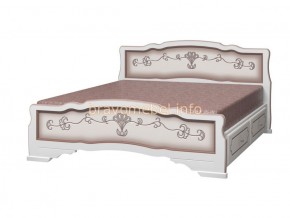 КАРИНА-6 Кровать из массива 1800 (Дуб молочный) с 2-мя ящиками в Режи - rezh.ok-mebel.com | фото