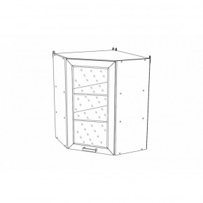 КГ "Агава" ВВУС550 Шкаф навесной угловой h 900 Лиственница светлая в Режи - rezh.ok-mebel.com | фото
