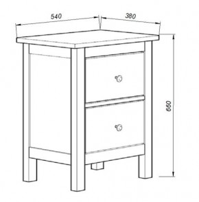 Комод 02 Кантри белый с двумя ящиками в Режи - rezh.ok-mebel.com | фото 3
