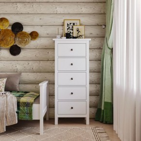 Комод 05 Кантри белый с пятью ящиками в Режи - rezh.ok-mebel.com | фото 4