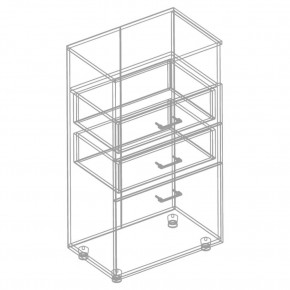Комод 1 ств. с 2 ящиками и нишей "Сандра" в Режи - rezh.ok-mebel.com | фото 2