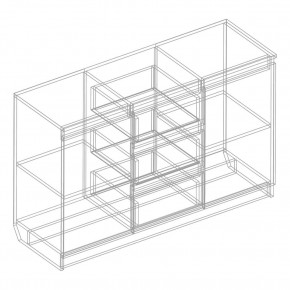 Комод 2-ств. с 3 ящиками "Бьянко" (Белый лофт) в Режи - rezh.ok-mebel.com | фото 3
