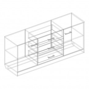 Комод 2 ств. с 3 ящиками "Милана" в Режи - rezh.ok-mebel.com | фото 2