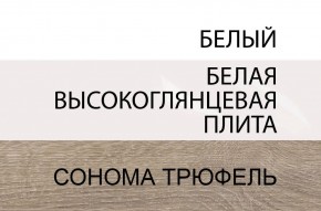 Комод 2D-1S/TYP 34, LINATE ,цвет белый/сонома трюфель в Режи - rezh.ok-mebel.com | фото 3