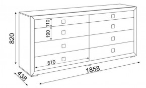 Комод большой Глэдис М27 (ЯШС/Белый) в Режи - rezh.ok-mebel.com | фото 2